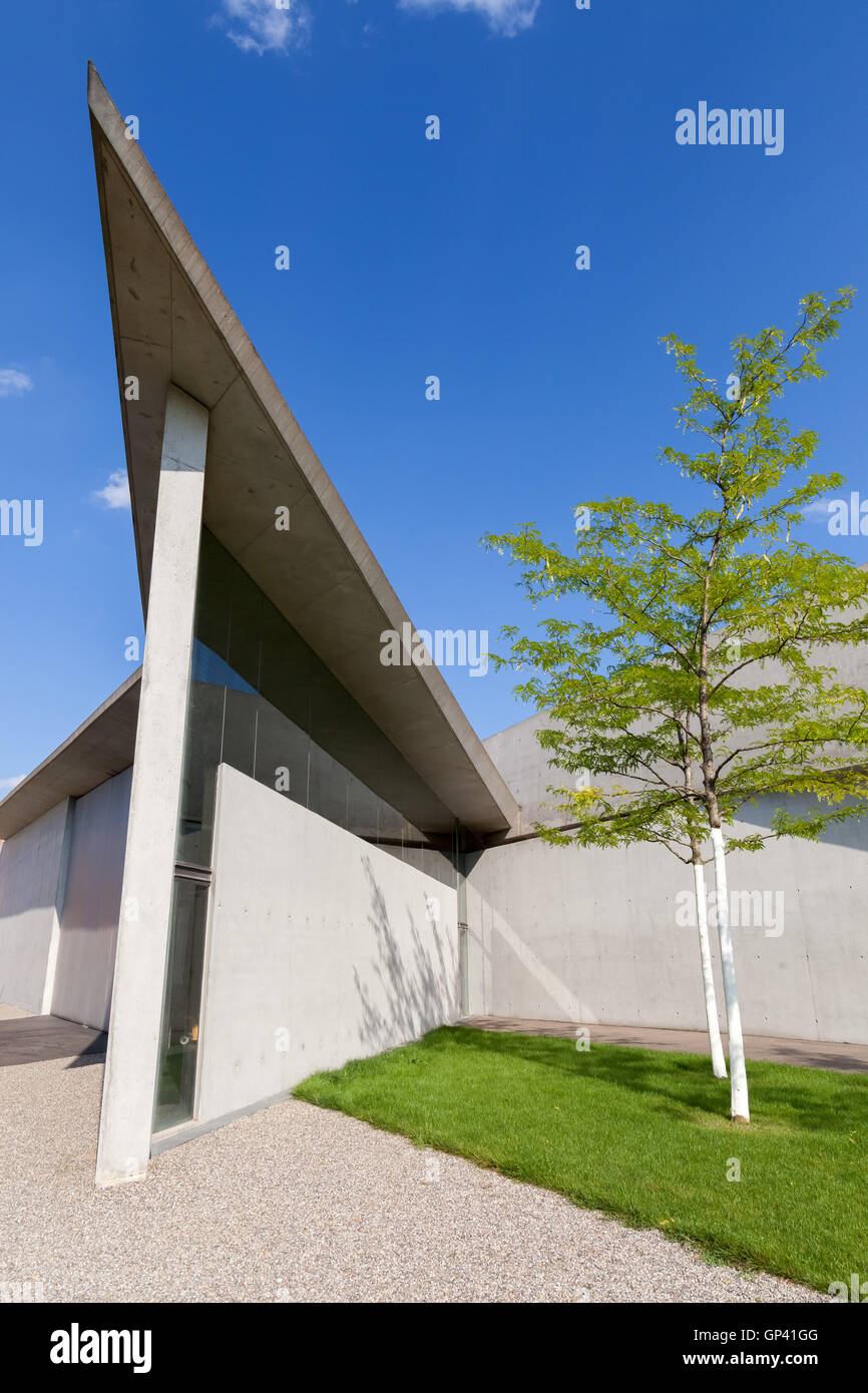 Caserne de pompiers par l'architecte Zaha Hadid. Vitra Campus, Weil am Rhein, Allemagne. Banque D'Images