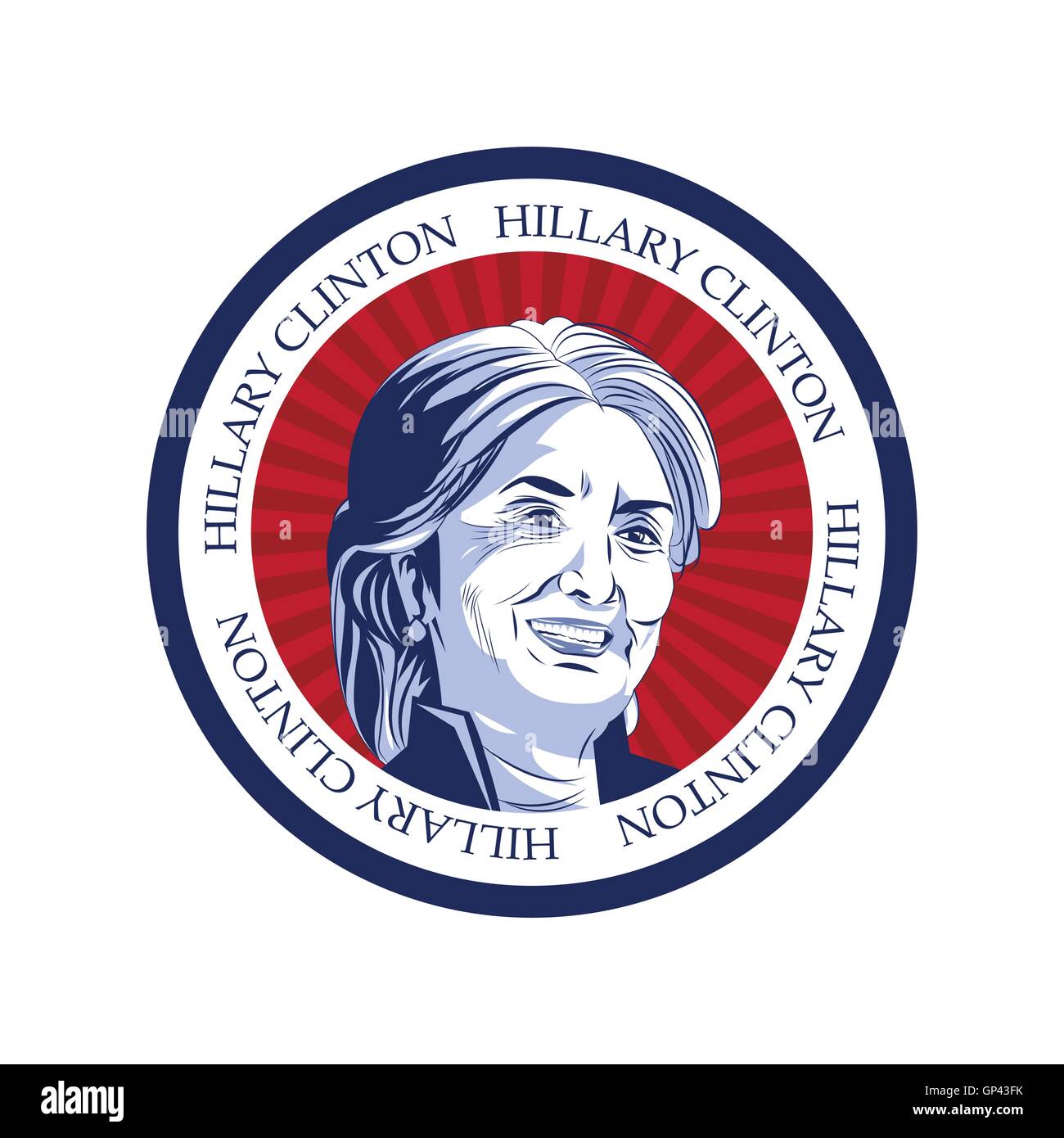 Usa élection présidentielle Hillary Clinton Illustration de Vecteur