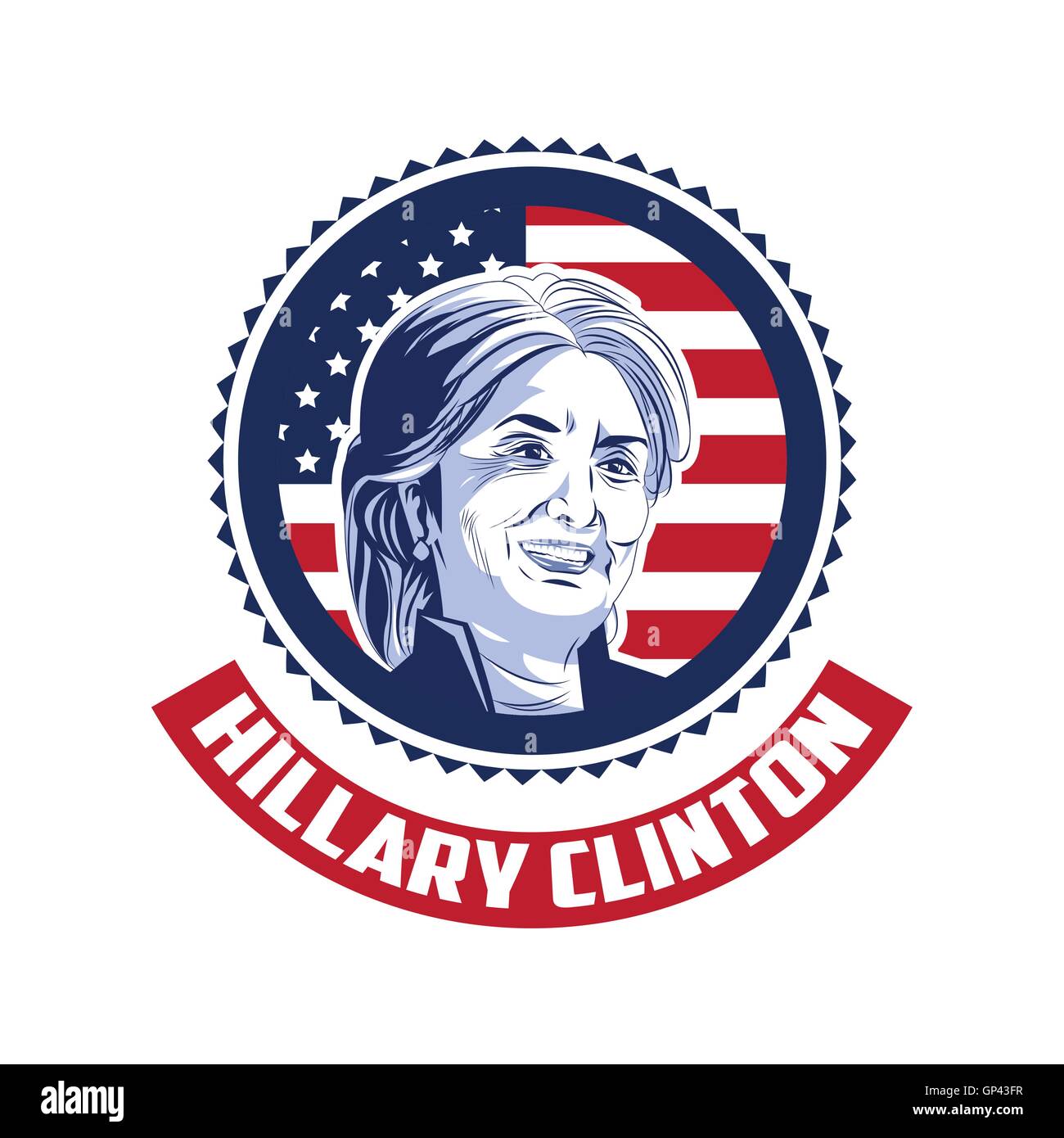 Usa élection présidentielle Hillary Clinton Illustration de Vecteur