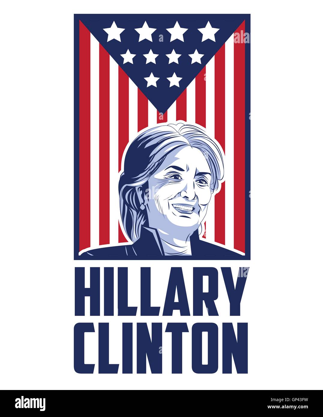 Usa élection présidentielle Hillary Clinton Illustration de Vecteur
