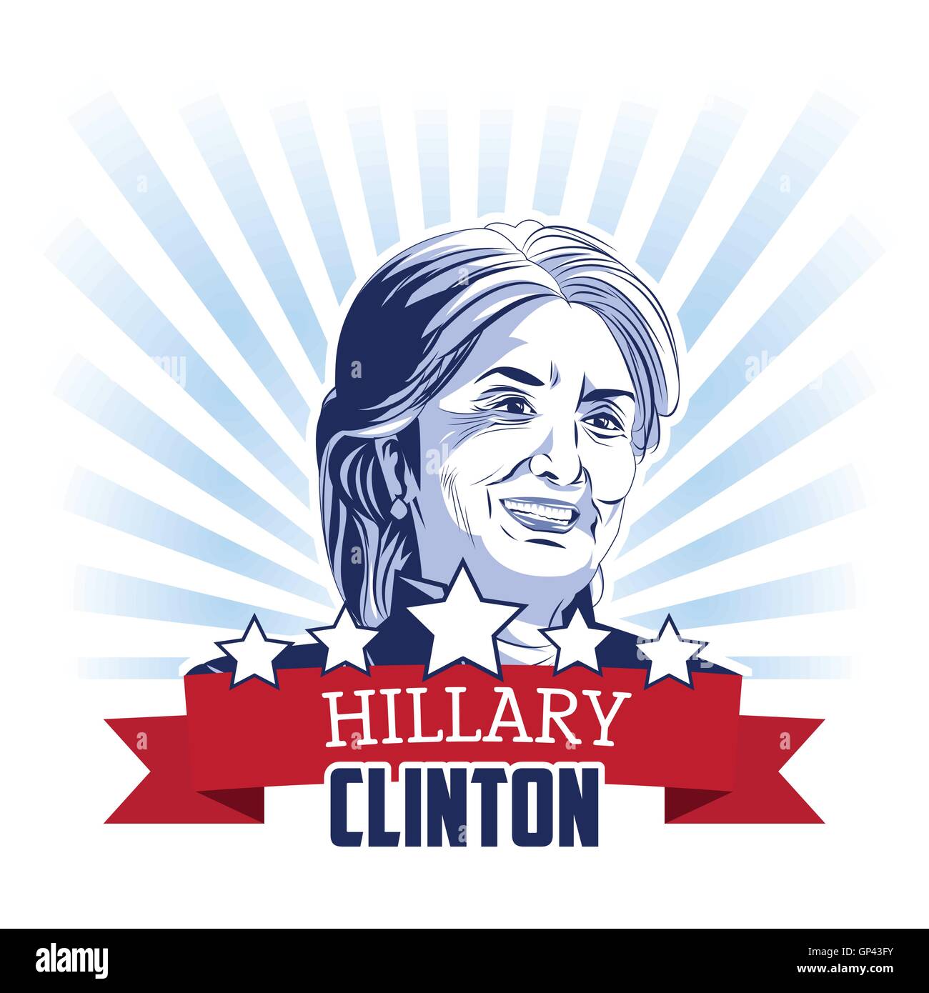 Usa élection présidentielle Hillary Clinton Illustration de Vecteur