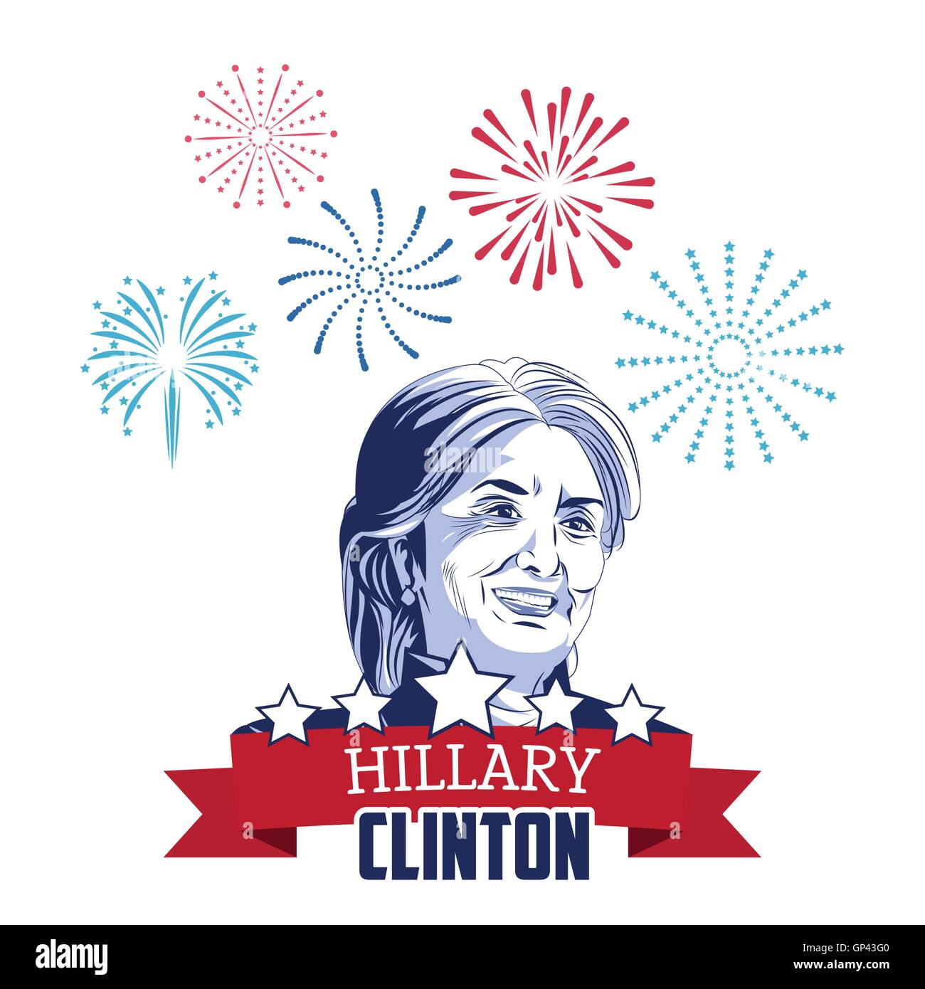 Usa élection présidentielle Hillary Clinton Illustration de Vecteur
