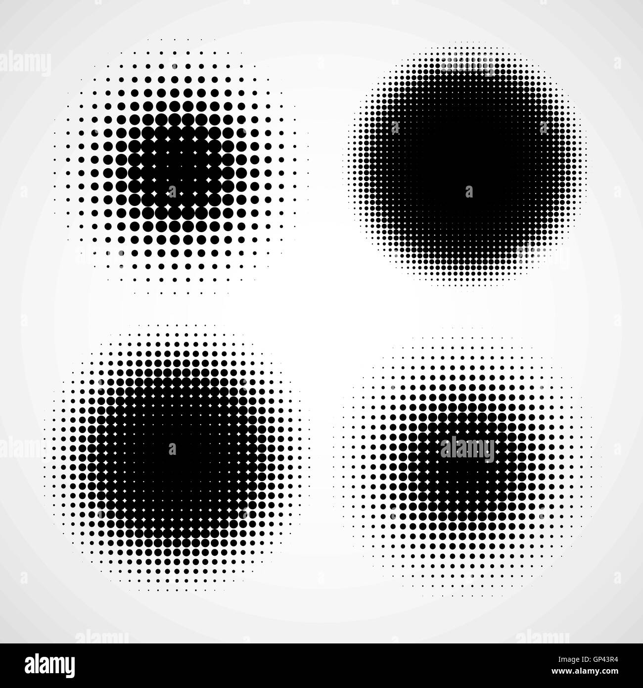 Résumé fond demi-teinte. Vector Set de l'élément de conception moderne isolé Illustration de Vecteur