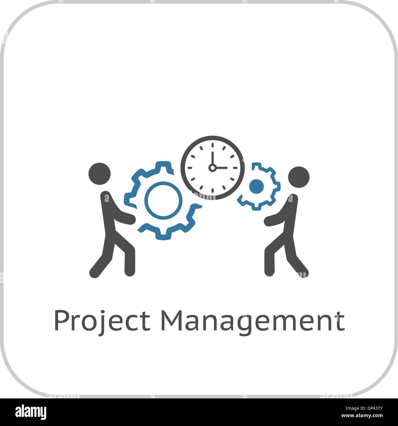 L'icône de gestion de projet. Modèle plat. Illustration de Vecteur