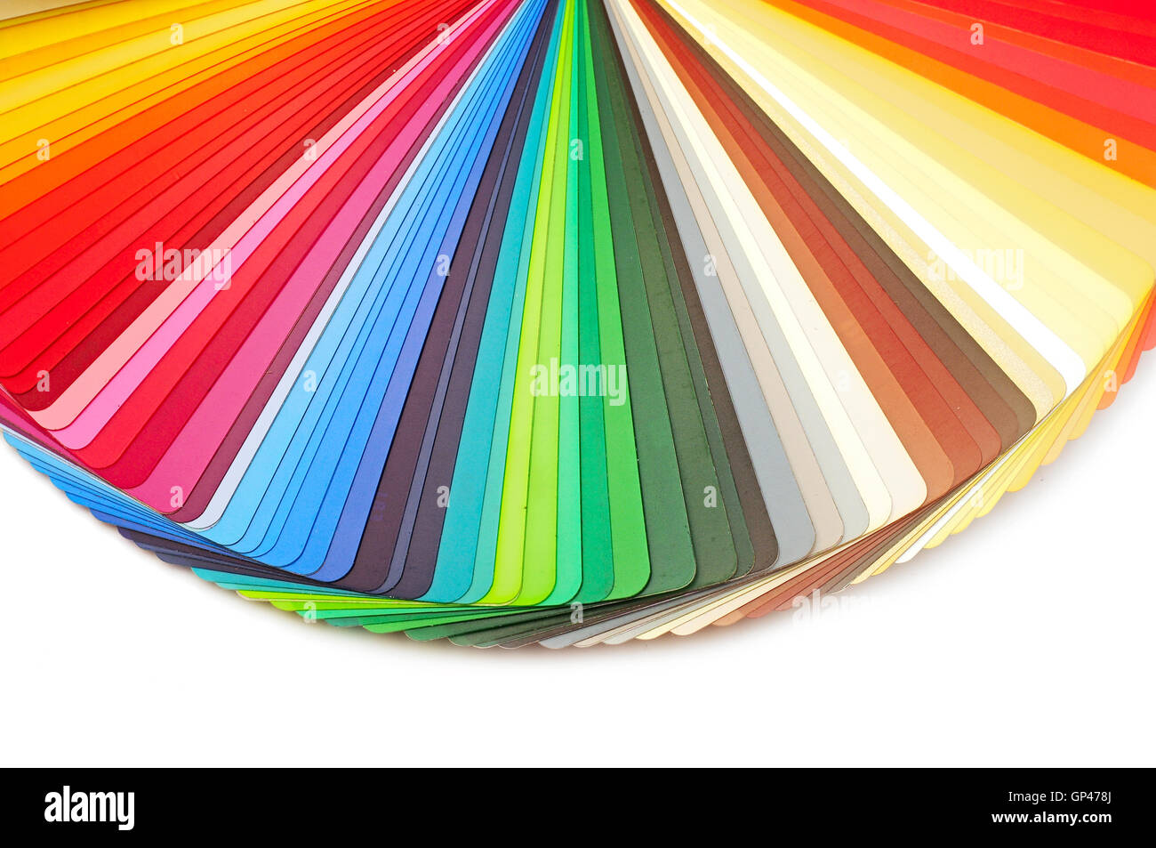 Guide couleur arc-en-ciel des échantillons du spectre swatch sur fond blanc Banque D'Images