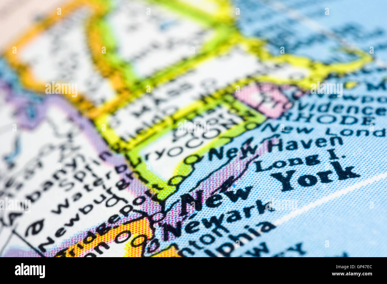 New york sur la carte du monde Banque de photographies et d’images à ...