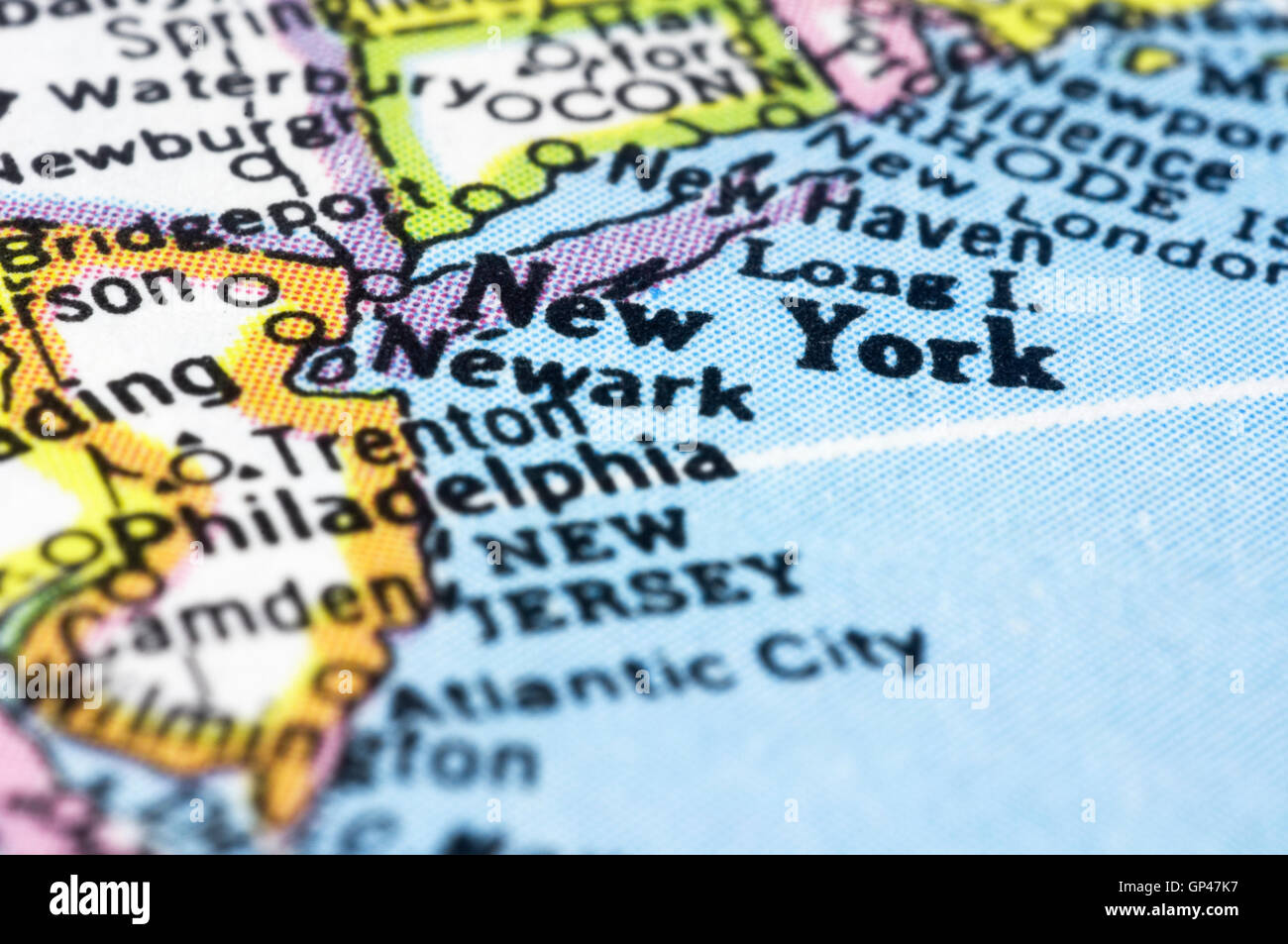 New york sur la carte du monde Banque de photographies et d’images à ...
