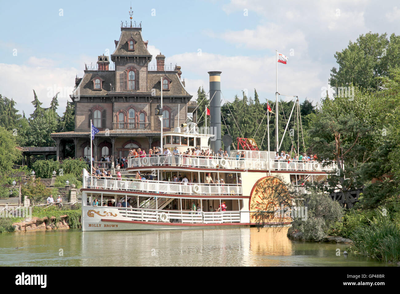 Marne La Vallee, France. Le 1er juillet 2011. Le Molly Brown Riverboat à Disneyland Paris Banque D'Images