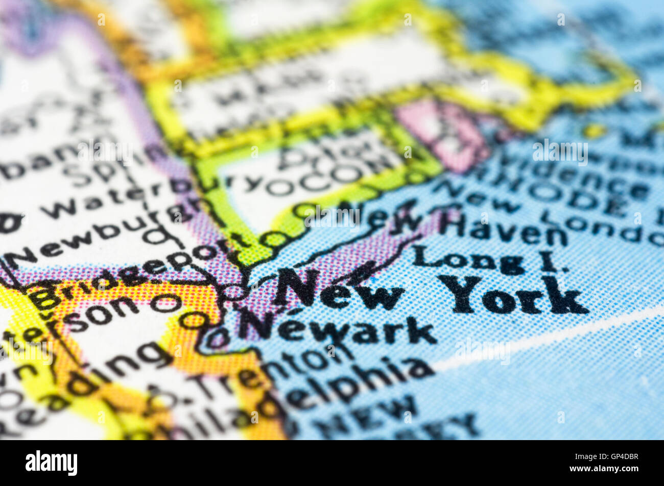 New york sur la carte du monde Banque de photographies et d’images à ...