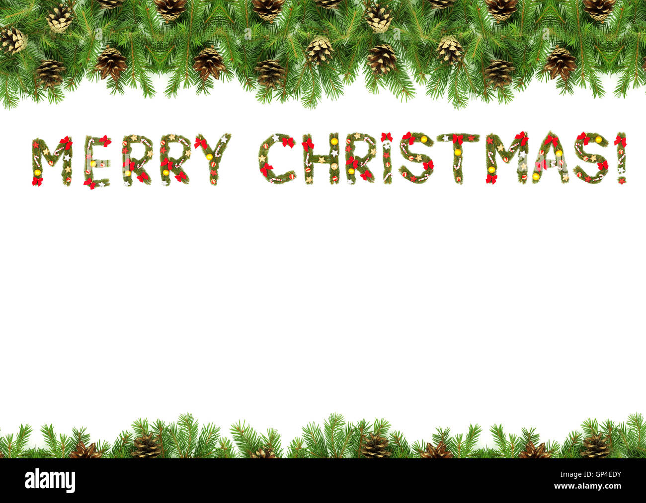 Carte de Noël avec un ornamen de Noël Banque D'Images