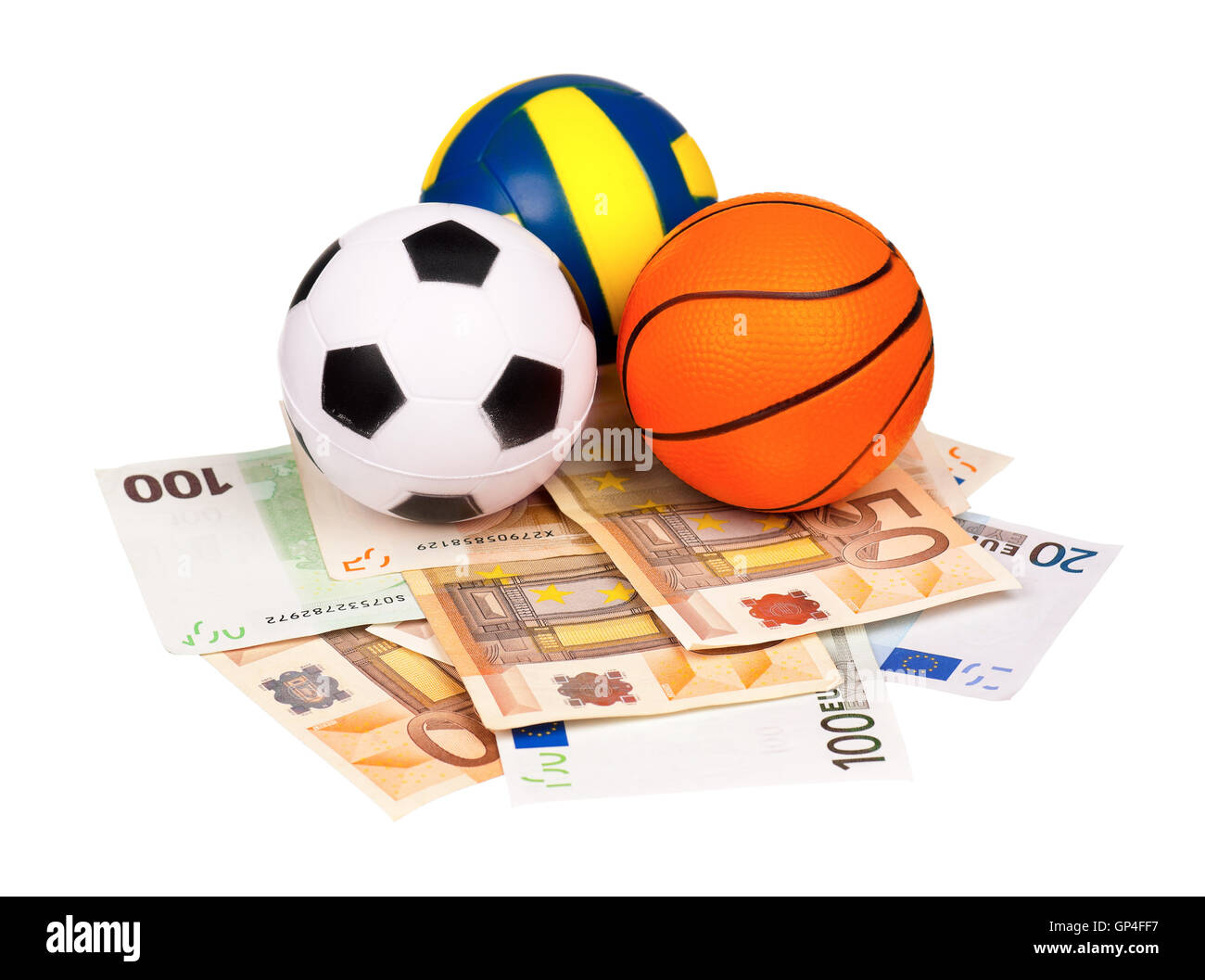 Euro et boules Banque D'Images