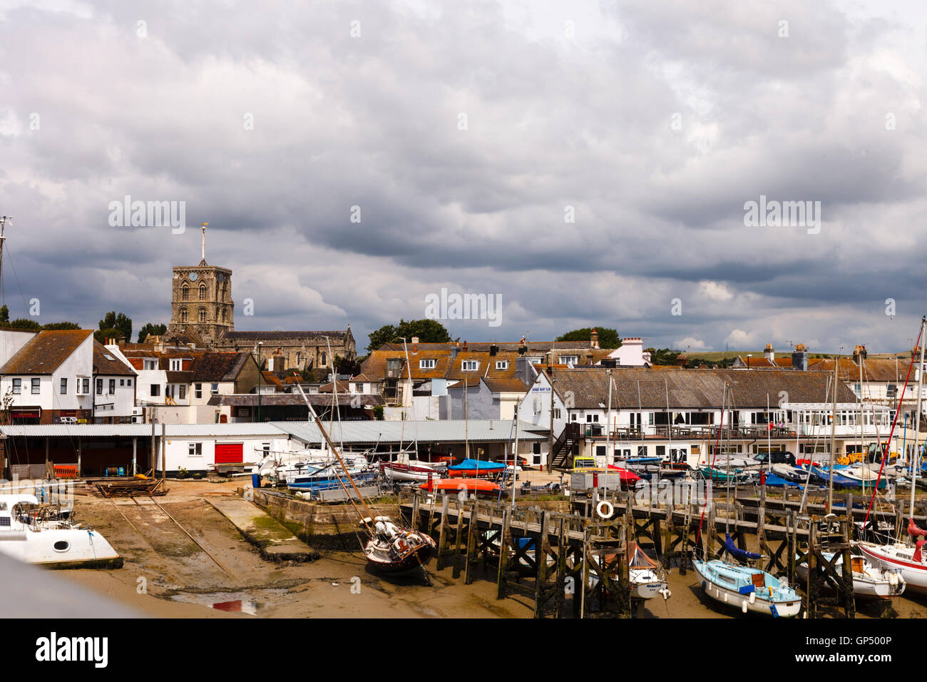 La ville balnéaire et port de Shoreham-by-the-Sea, West Sussex England Banque D'Images