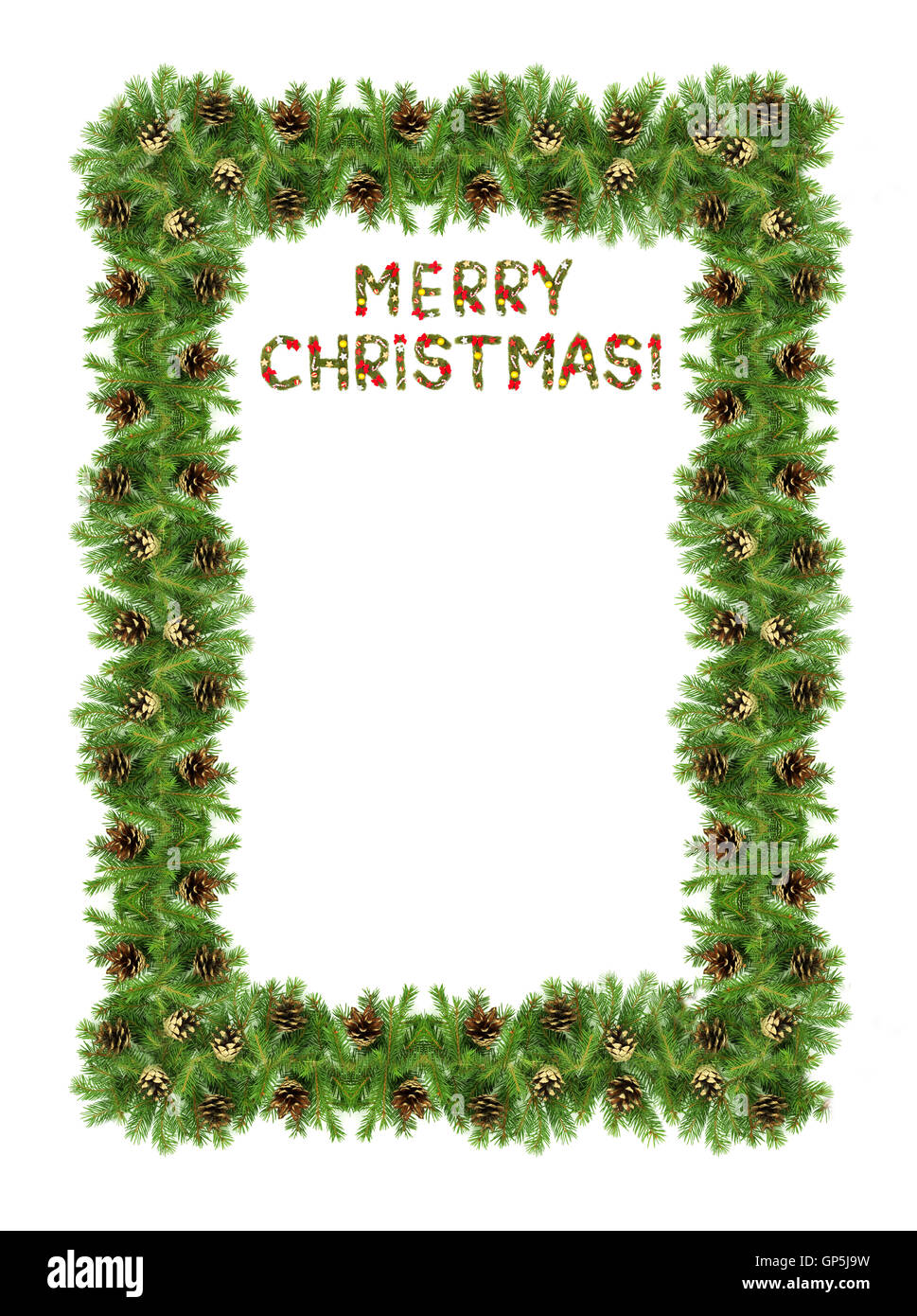 Carte de Noël avec un ornamen de Noël Banque D'Images