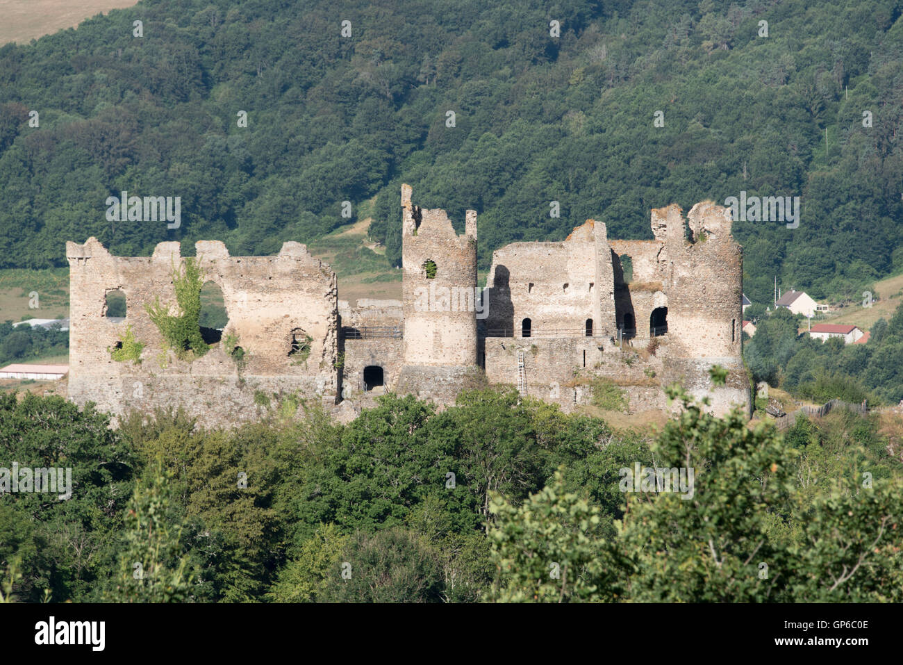 Chateau Rocher de la vallée de la Sioule Auvergne France Banque D'Images