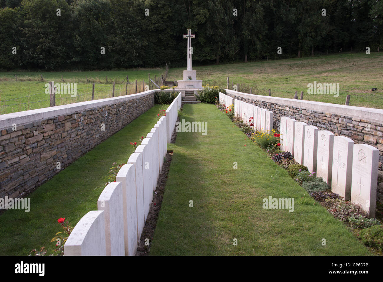Le cimetière Britannique à Ligny Sur Canche Somme Picardie France Banque D'Images