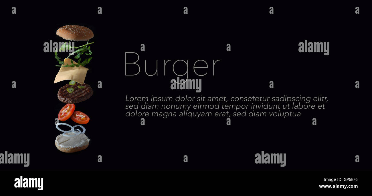 Différentes façons de faire un hamburger Banque D'Images