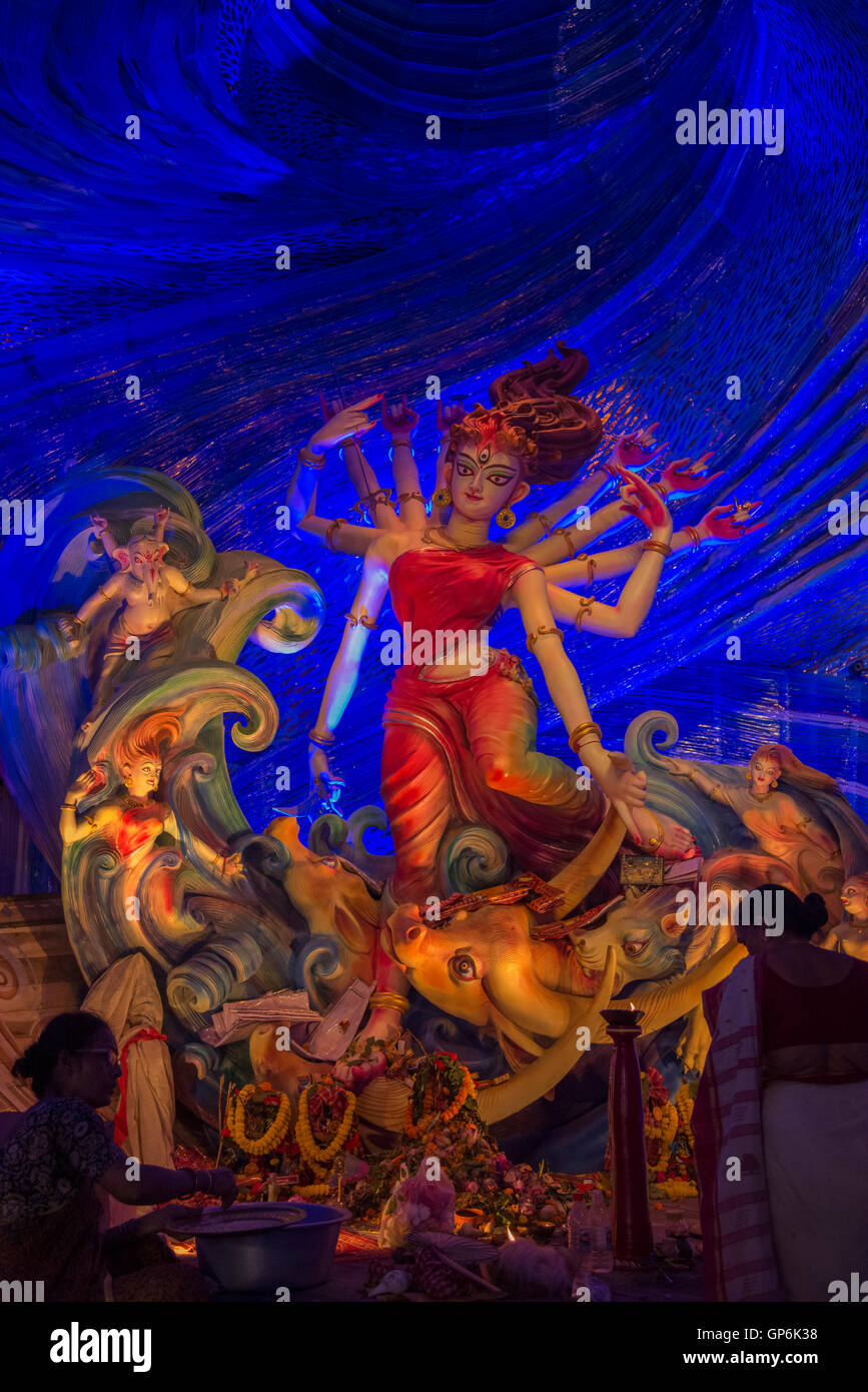 Durga Festival à Kolkata, Bengale occidental, Inde, Asie Banque D'Images