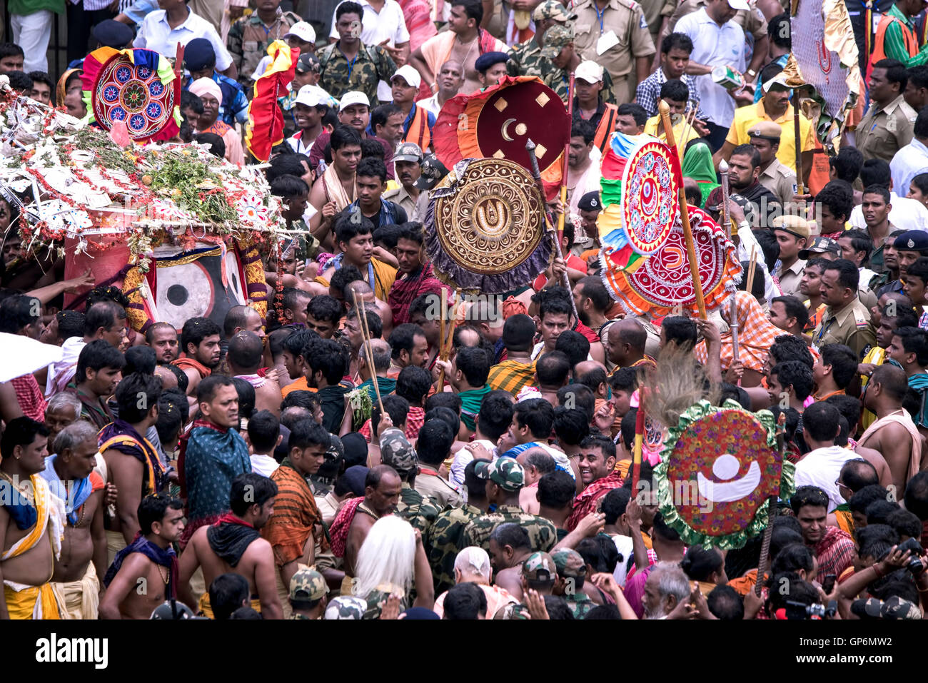 Foule au Festival de Chariot, rath yatra, puri, orissa, inde, asie Banque D'Images Foule au Festival de Chariot, rath yatra, puri, orissa, inde, asie Banque D'Images