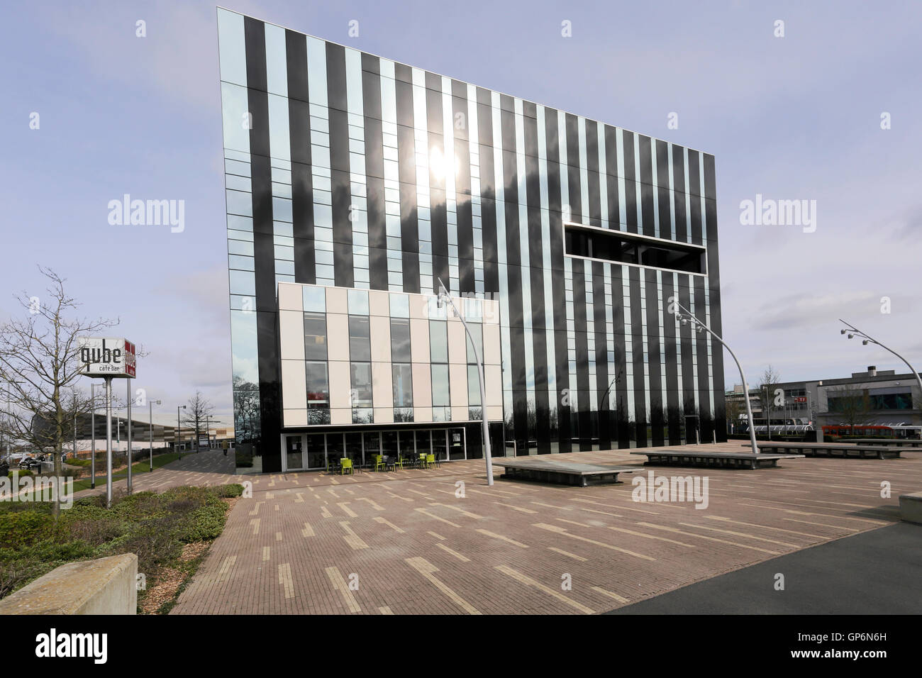 La construction de base, Corby Cube, George Street, Corby, Northamptonshire, Angleterre Banque D'Images