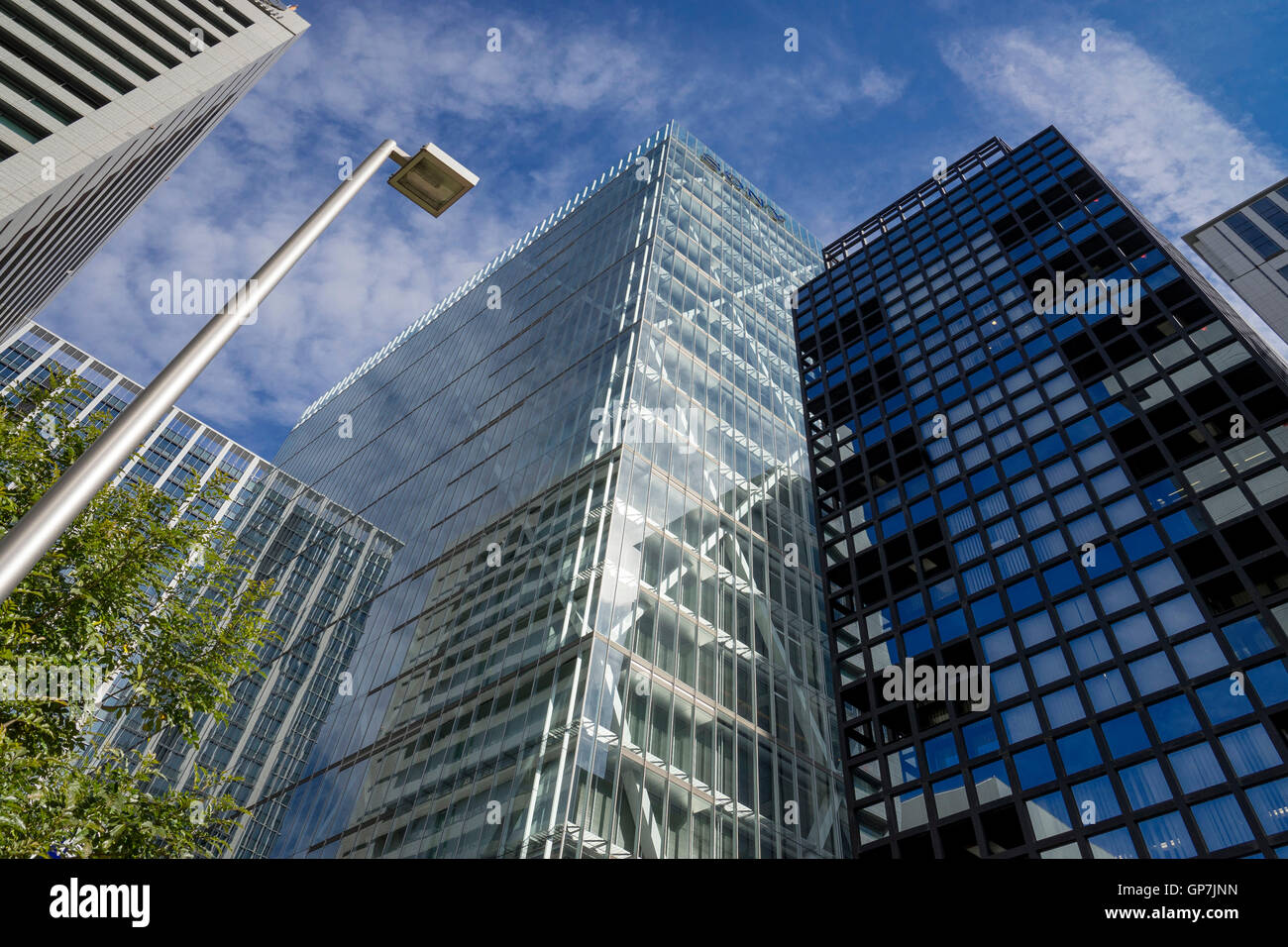 Les immeubles de grande hauteur en verre à Tokyo, Japon Banque D'Images