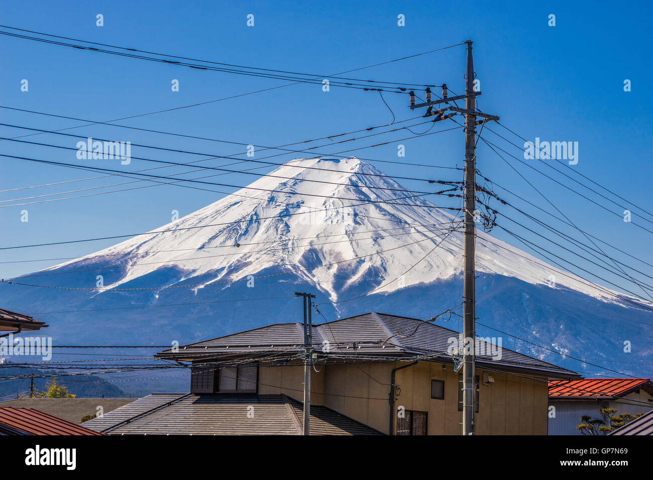 Les villages, le mont Fuji, Japon Banque D'Images