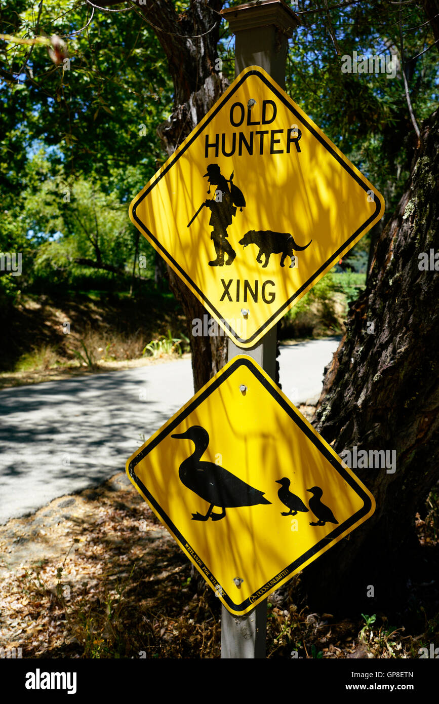 Panneau de signalisation signe xing humour Banque de photographies et d
