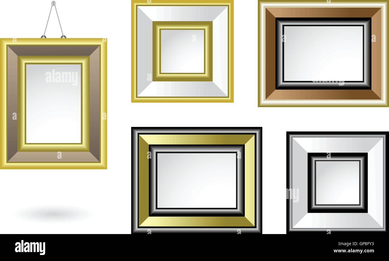 Un ensemble de divers cadres décoratifs Illustration de Vecteur