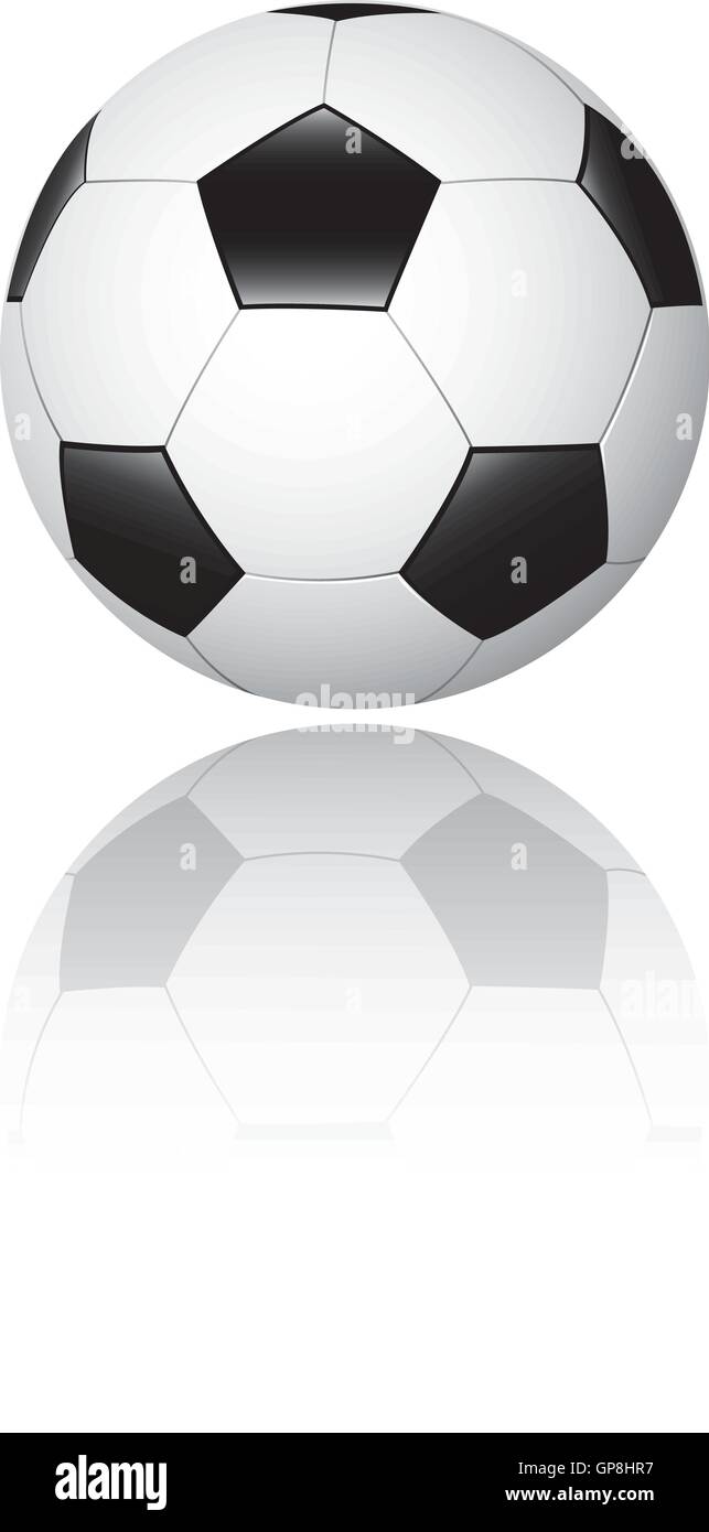 Ballon de soccer isolé sur fond blanc Image Vectorielle Stock - Alamy