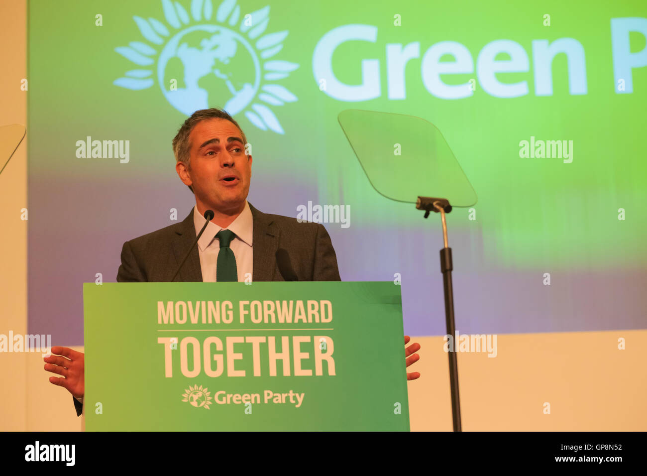 Jonathan Bartley, élu co-leader du Parti Vert d'Angleterre et du Pays de Galles,, Septembre 2016 Banque D'Images