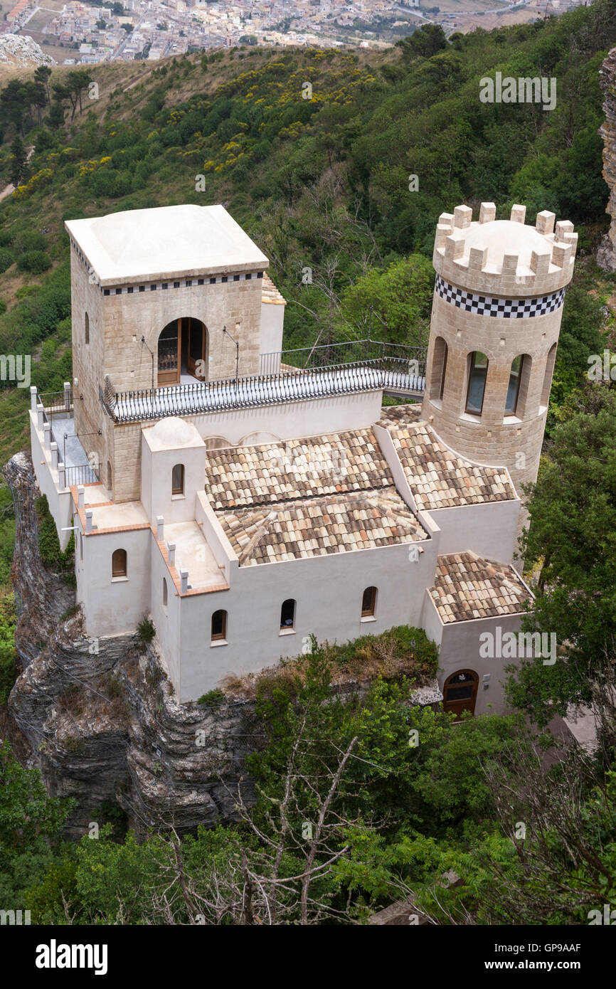 Torretta Pepoli, Erice, près de Trapani, Sicile, Italie Banque D'Images