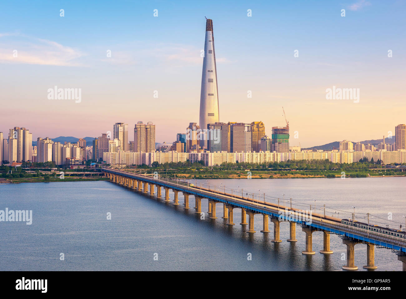 Métro de Séoul Séoul et toits de la ville, la Corée du Sud Photo Stock