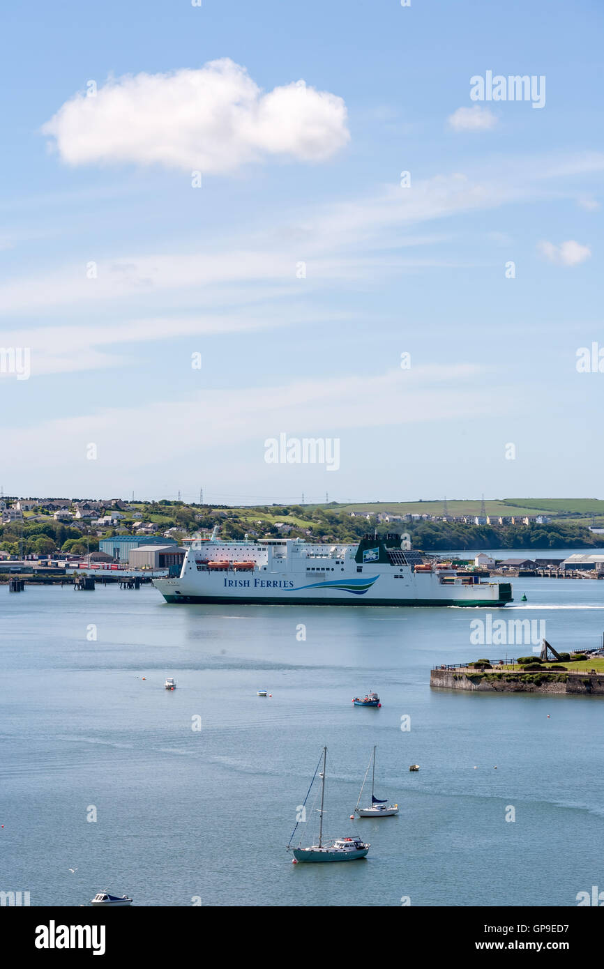 Stena Line Ferry de l'Irlande, l'île de Inishmore, à Pembroke Dock Banque D'Images