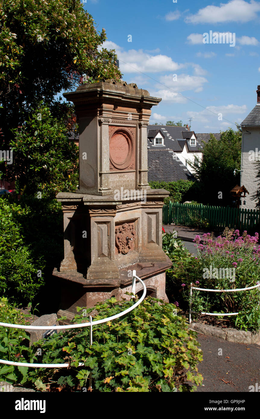 Fontaine du jubilé de la reine Victoria, Malvern Wells, Worcestershire, Angleterre, RU Banque D'Images