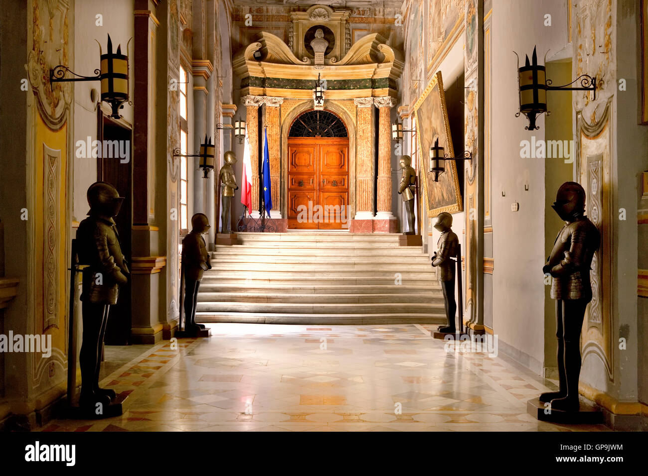 Le Palais des grands maîtres à La Valette, Malte Banque D'Images