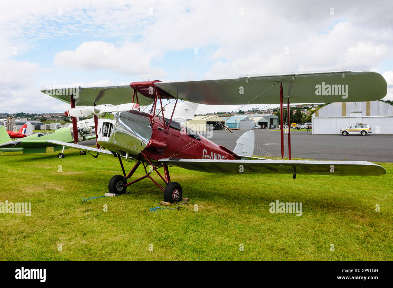 G-ANDRÉ, De Havilland DH-16 II biplan (1953) impliqué dans un accident Munich Riem 12/07/1954 et enregistré. Maintenant à l'aéroport de Newtownards Banque D'Images