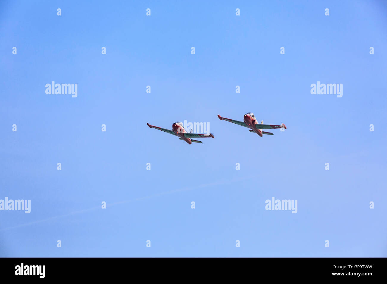 L'équipe Jet Provost en action à l'Airshow 21-07-2013 2016 Eastbourne Banque D'Images