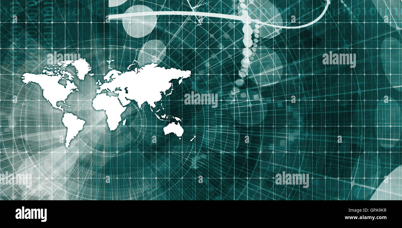 Réseau logistique et chaîne d'arrière-plan Banque D'Images