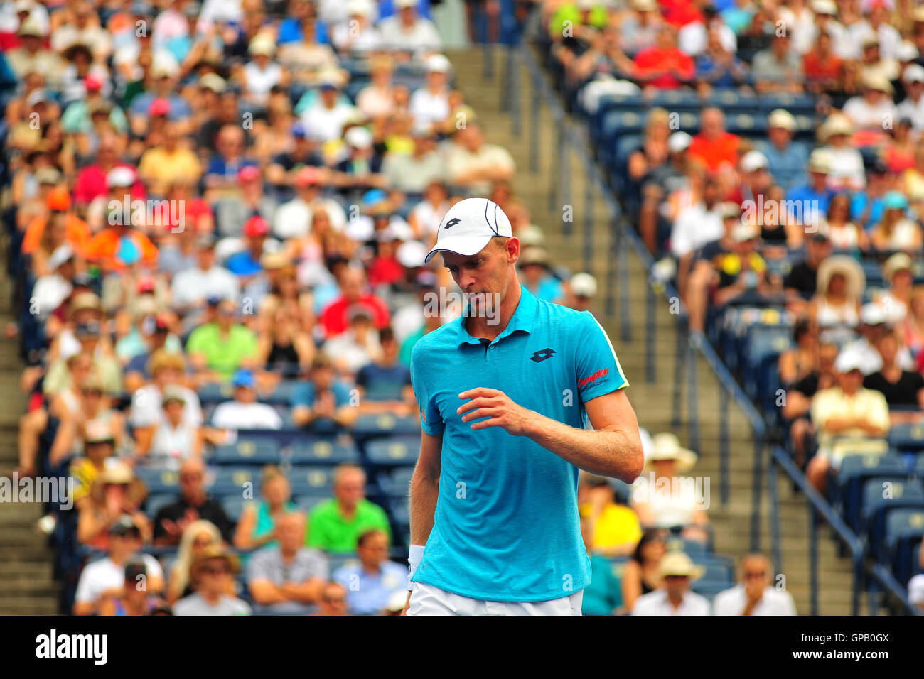 Kevin Anderson lors de la coupe du tournoi de tennis 2016 Roger à Toronto. Banque D'Images