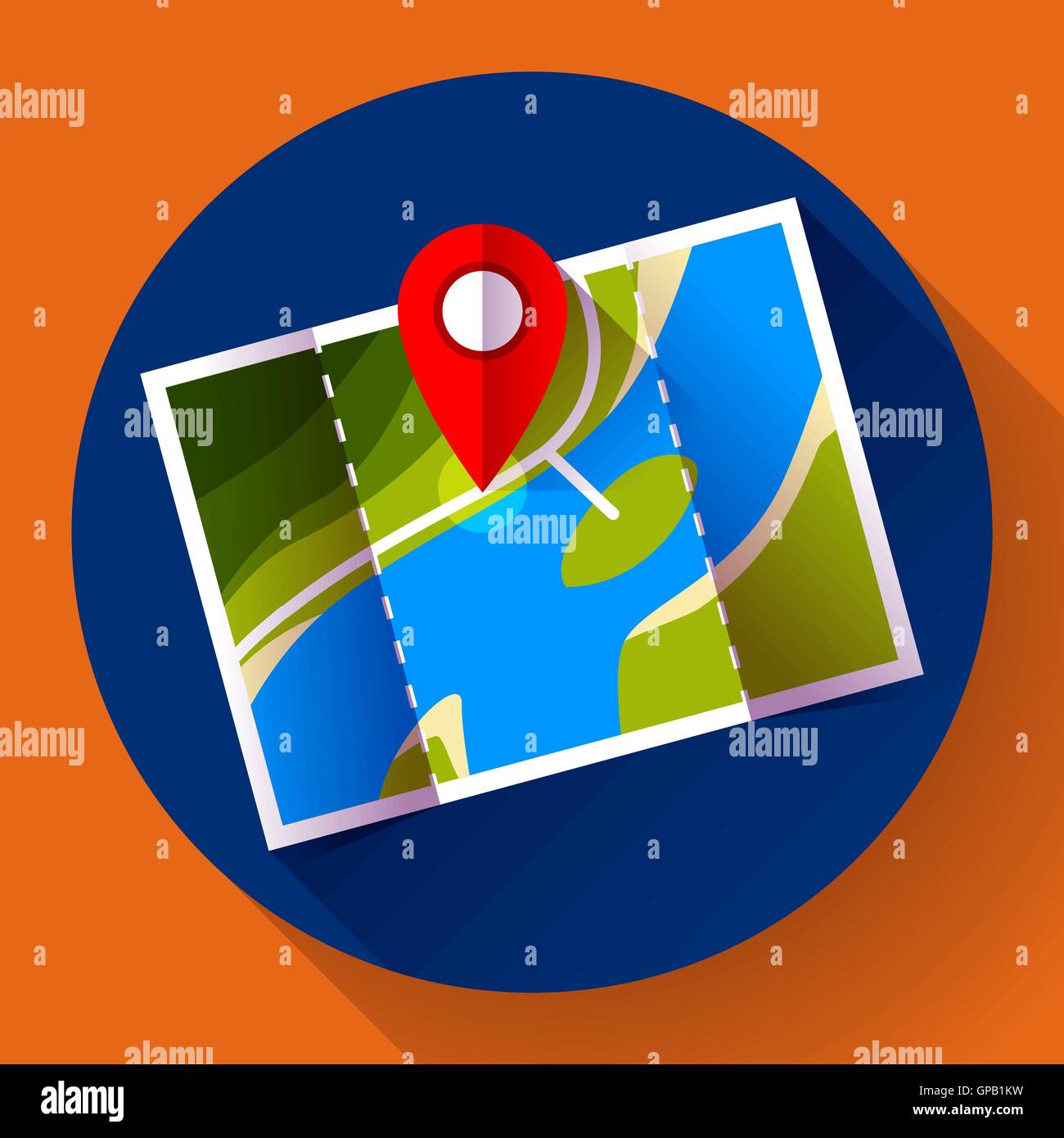 Repère sur la carte. Icône vecteur Image Vectorielle Stock - Alamy