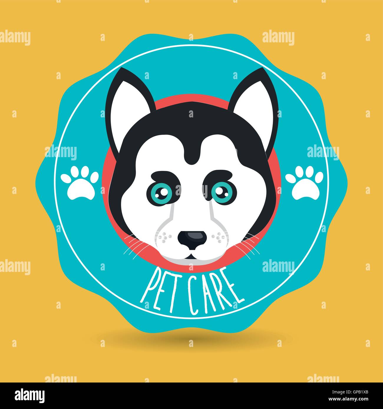 Chien pet care icon Illustration de Vecteur