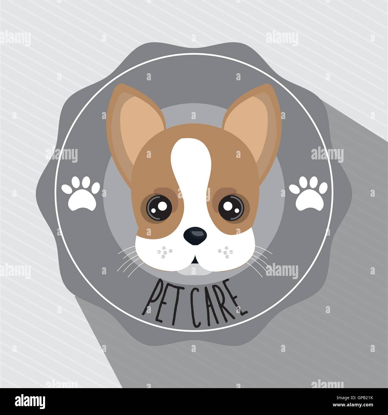 Chien pet care icon Illustration de Vecteur