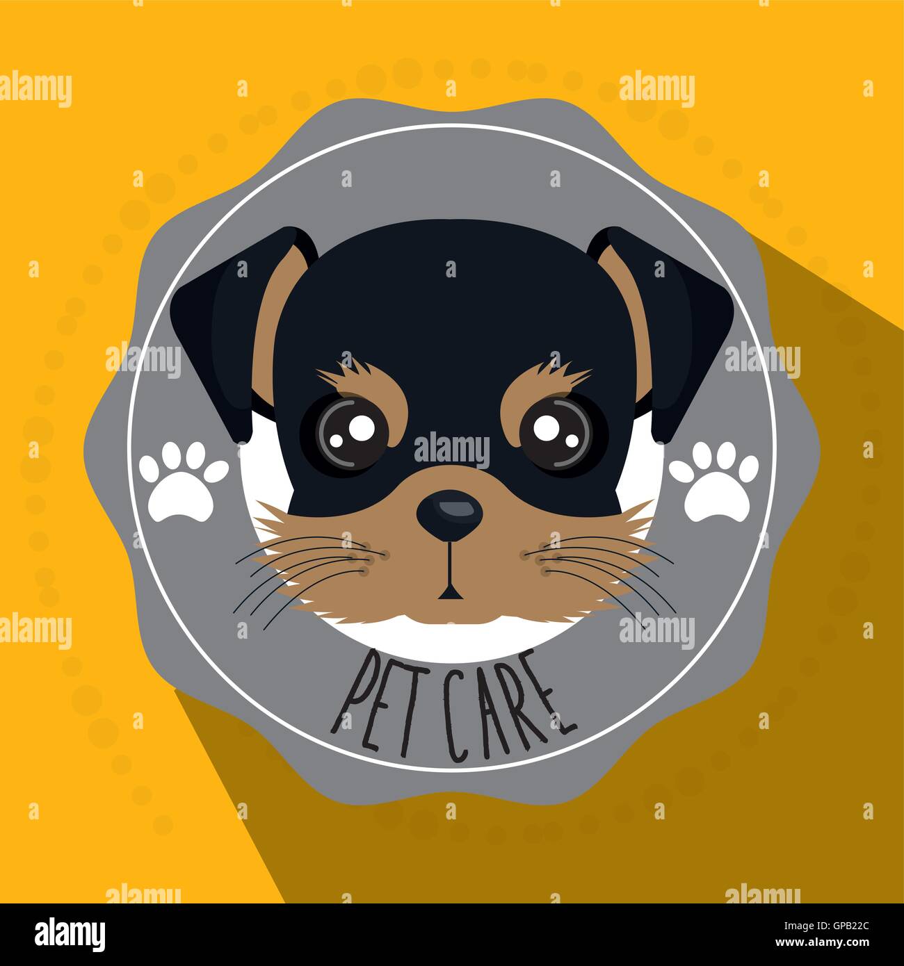 Chien pet care icon Illustration de Vecteur