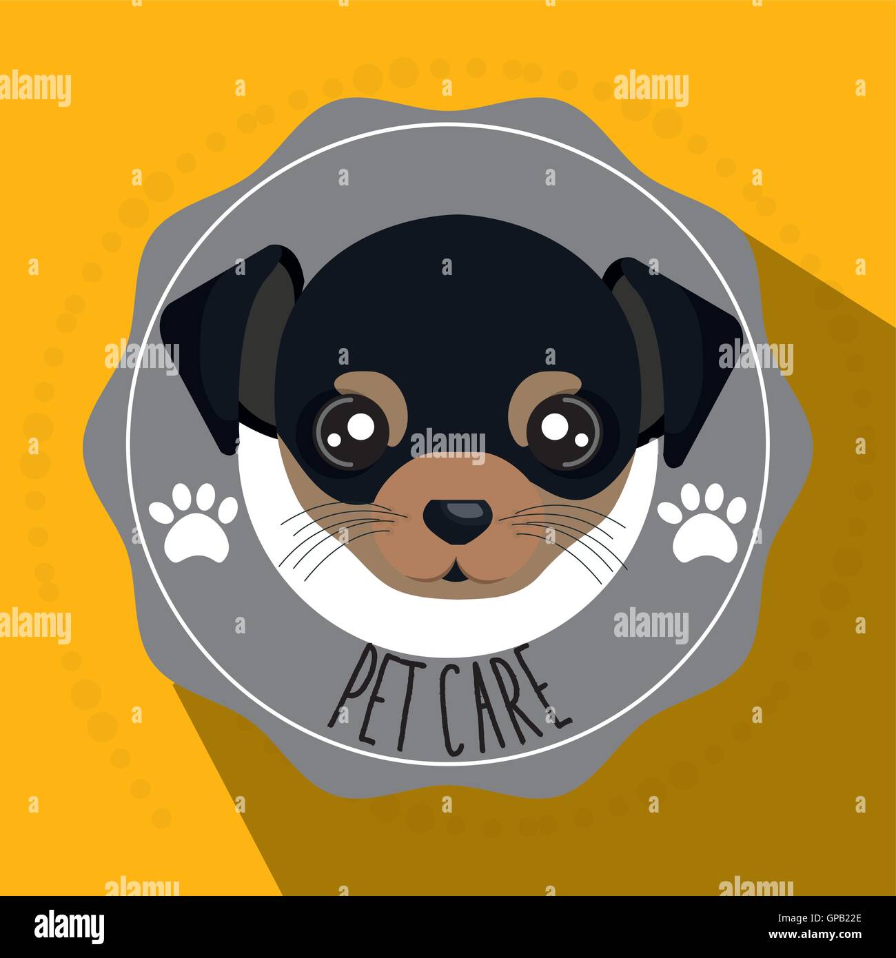 Chien pet care icon Illustration de Vecteur