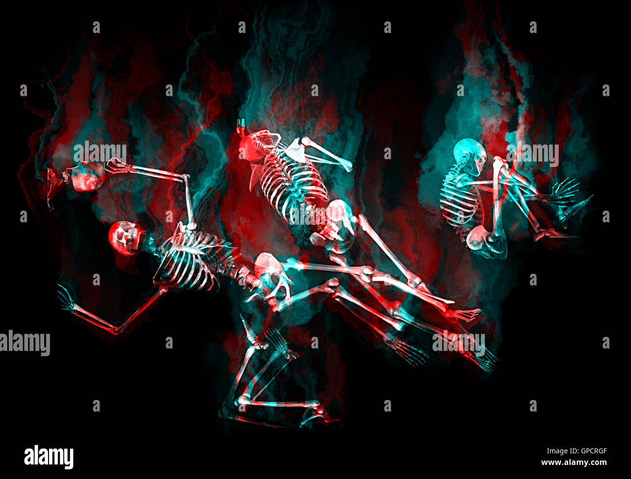 Squelettes humains Banque D'Images