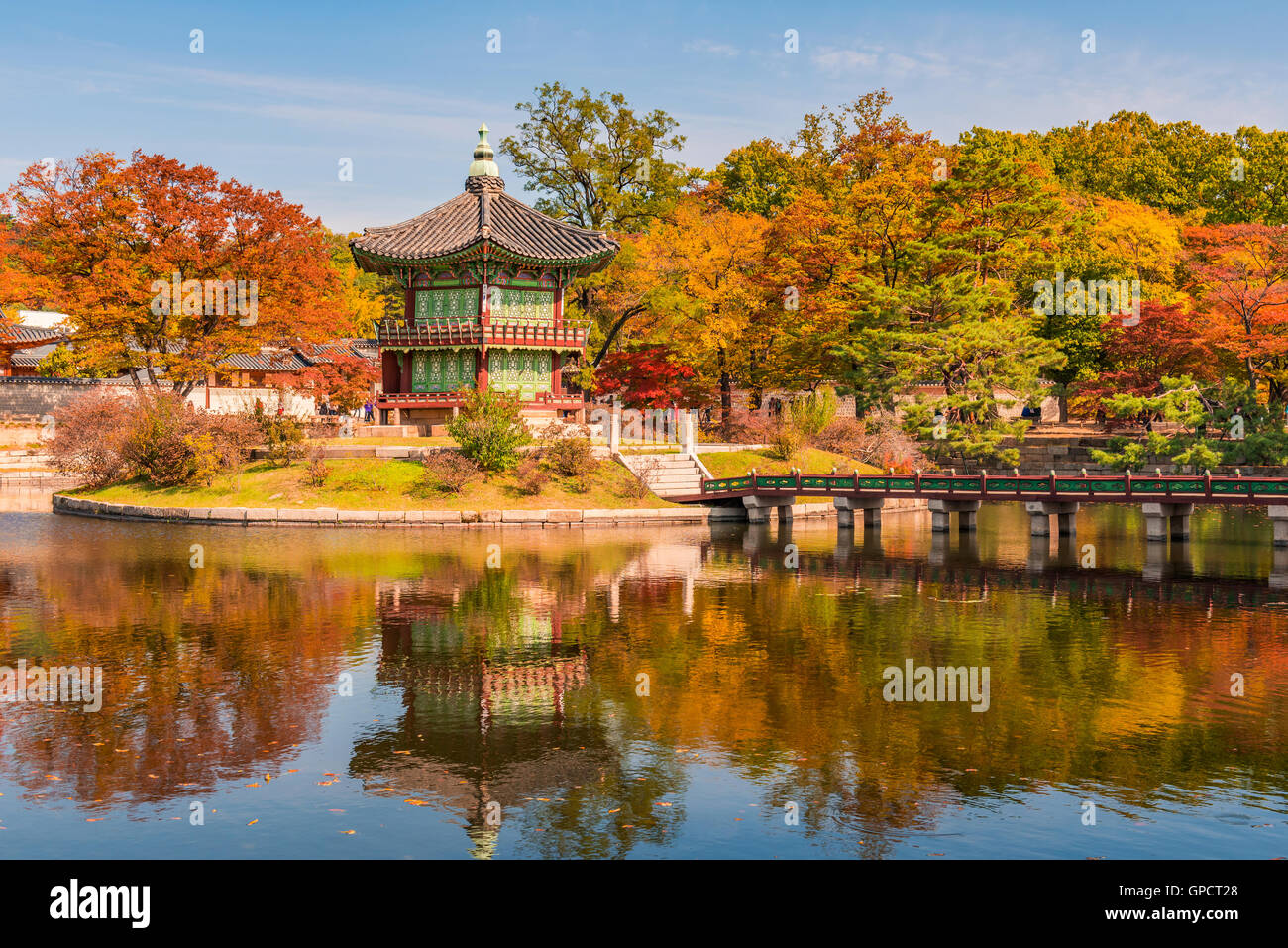 Gyeongbokgung Palace à Séoul, Corée Banque D'Images