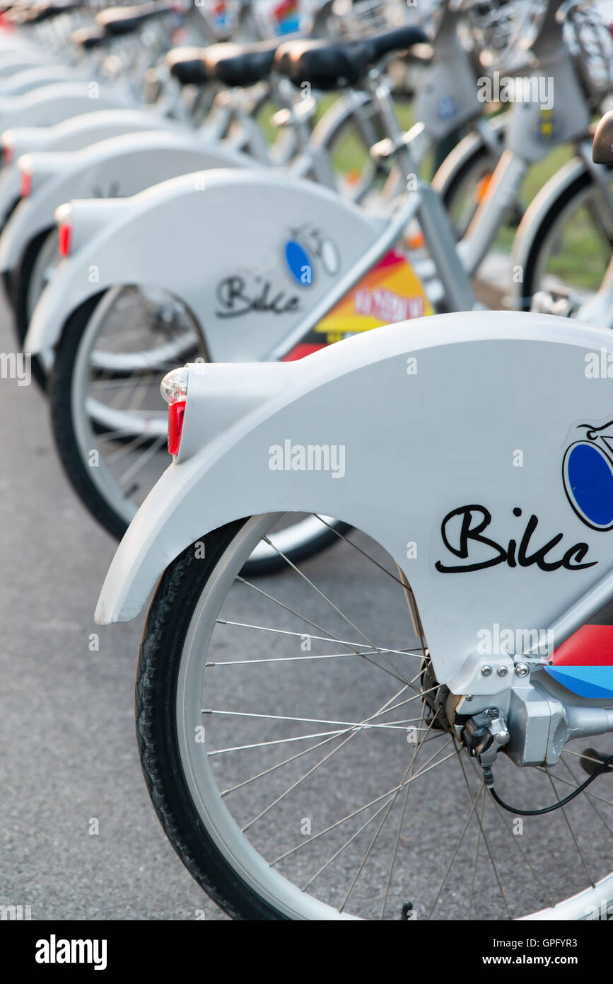 Location de vélo dans la ville Banque D'Images