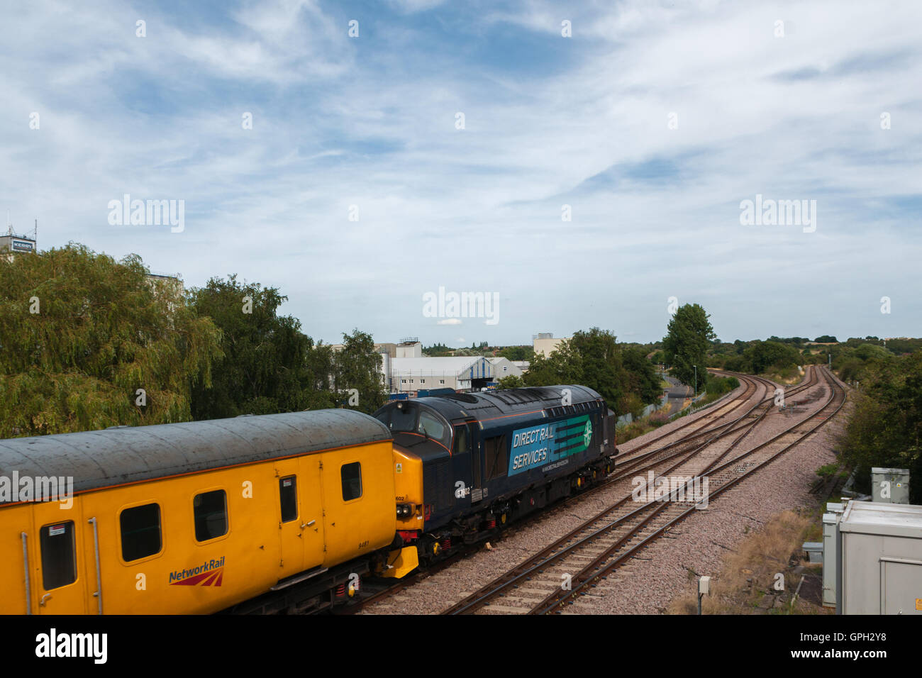 Network Rail Train d'essai Banque D'Images