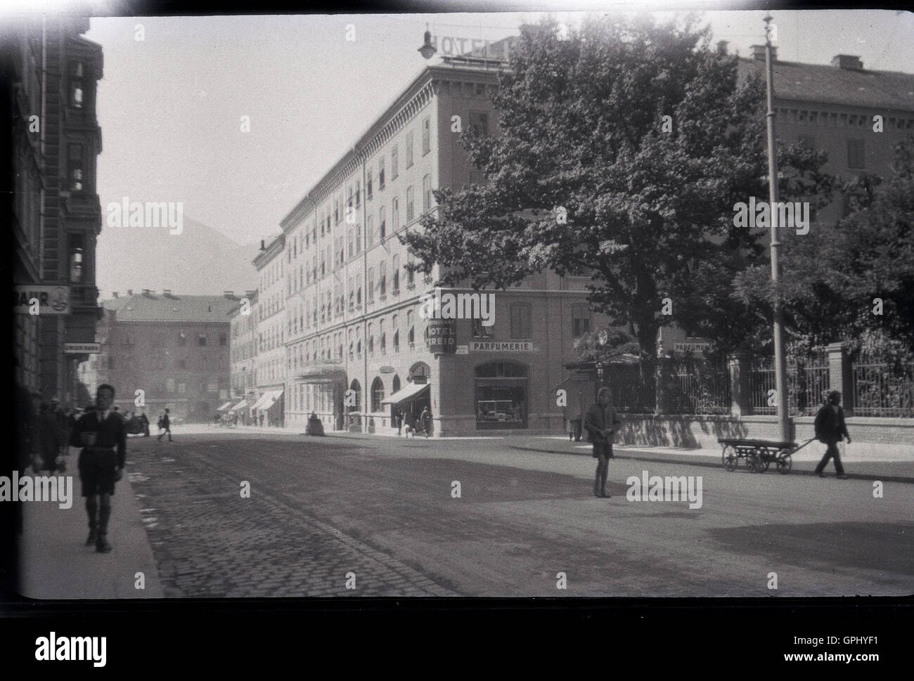 Années 1920, historiques, scène de rue, Bratislava, Tchécoslovaquie Banque D'Images