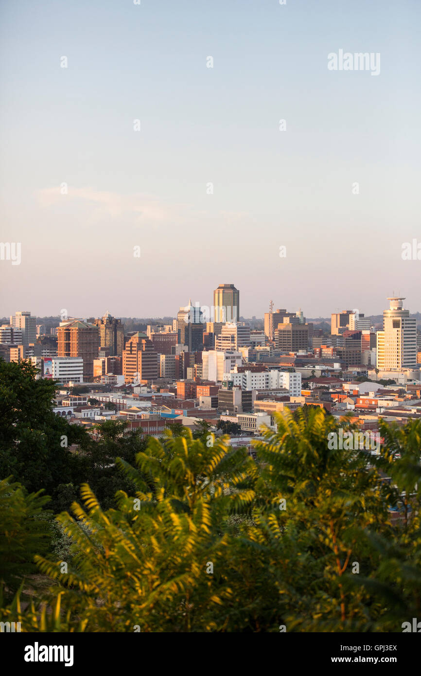 Zimbabwe Harare capitale, paysage urbain Banque D'Images