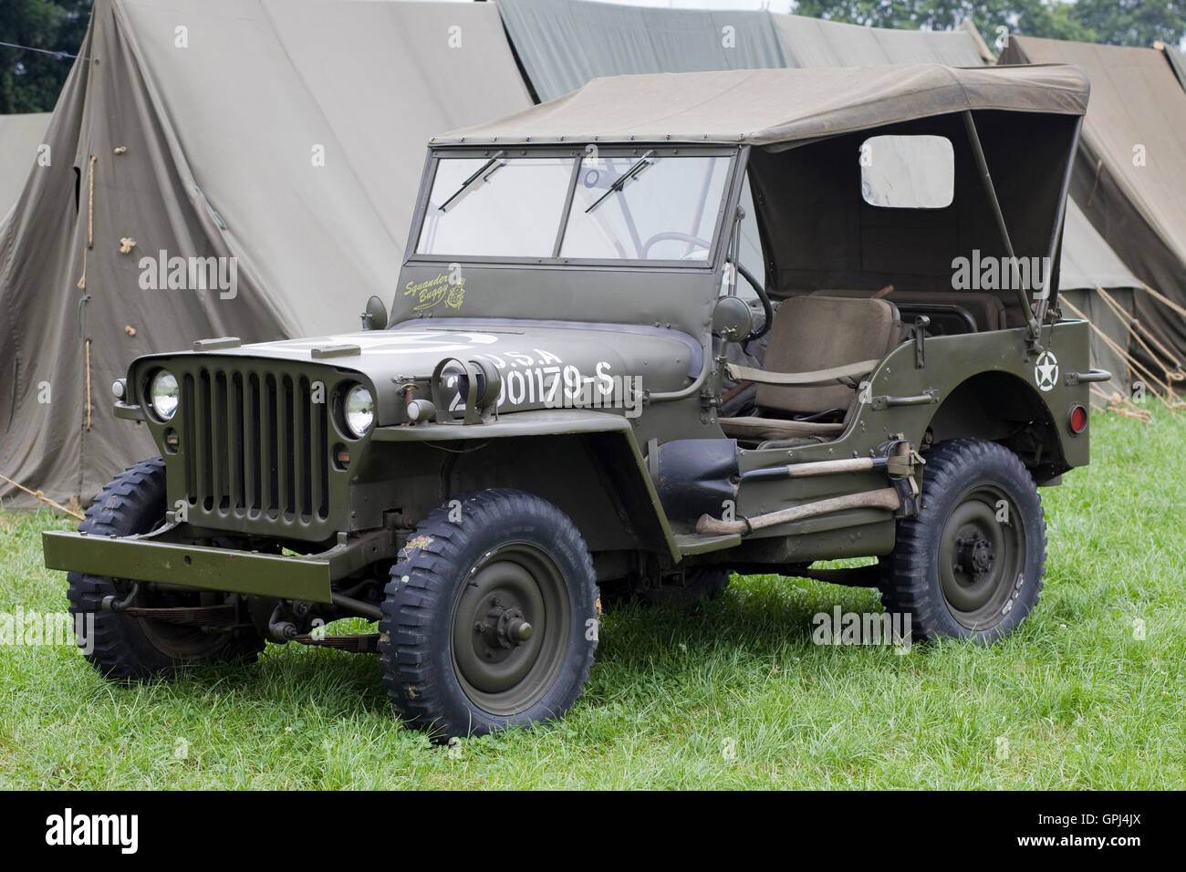 Miniature CIJ Jeep Hotchkiss Willys - Armée Américaine, Tôle 1/24, Original